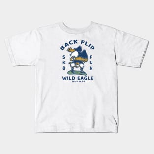 eagle back flip Kids T-Shirt